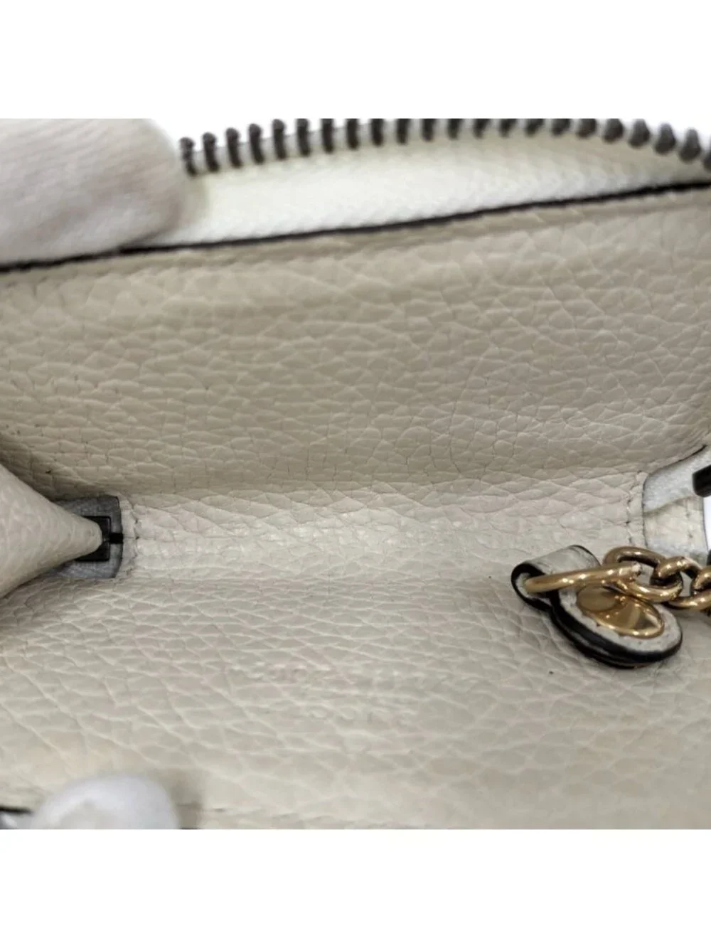 Gucci Coin Purse Bee Leather Beige